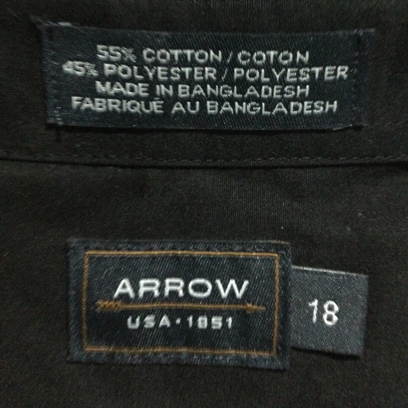 Arrow Classic Black Timeless Dress Shirt - Picture 3 of 6